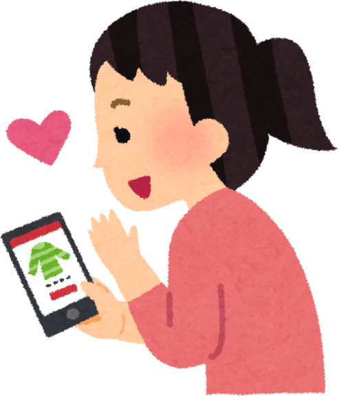 Illustration of Woman Shopping on Smartphone